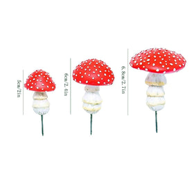 OwMell glow in the dark mushroom planter accent brightens pots and planters.
