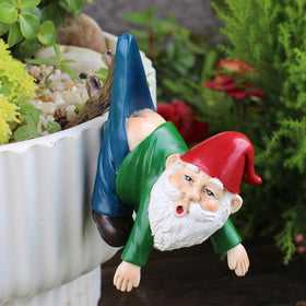 OwMell gnome-planter-hugger brightens pots and shelves.