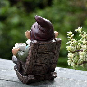 OwMell gnome statue measures 7.3 x 4.7 x 5.9 inches for subtle yard accents.