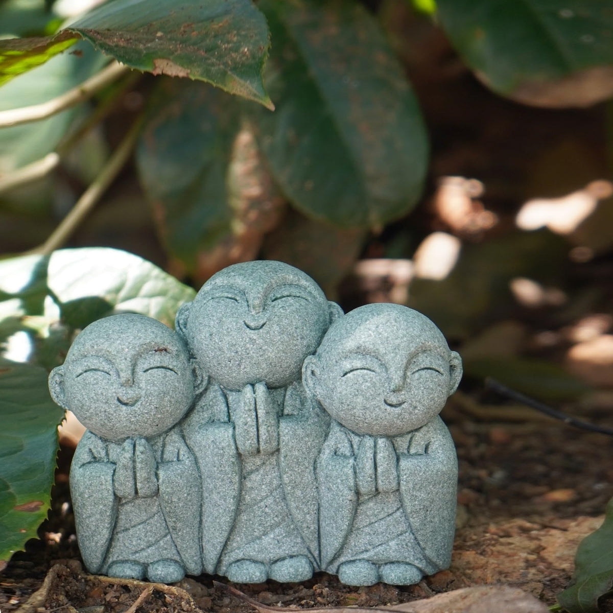 OwMell Jizo Monk statue aquarium decor, safe for aquatic life.