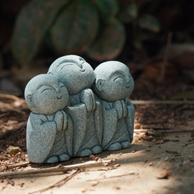 OwMell Jizo Monk statue indoor shelf display for calm ambiance.