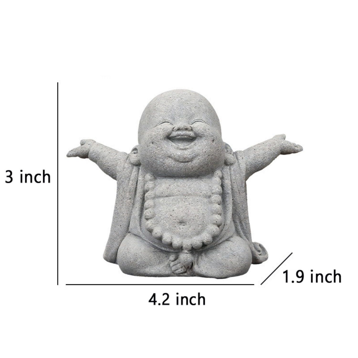 OwMell Jizo statue accenting a patio or yard space