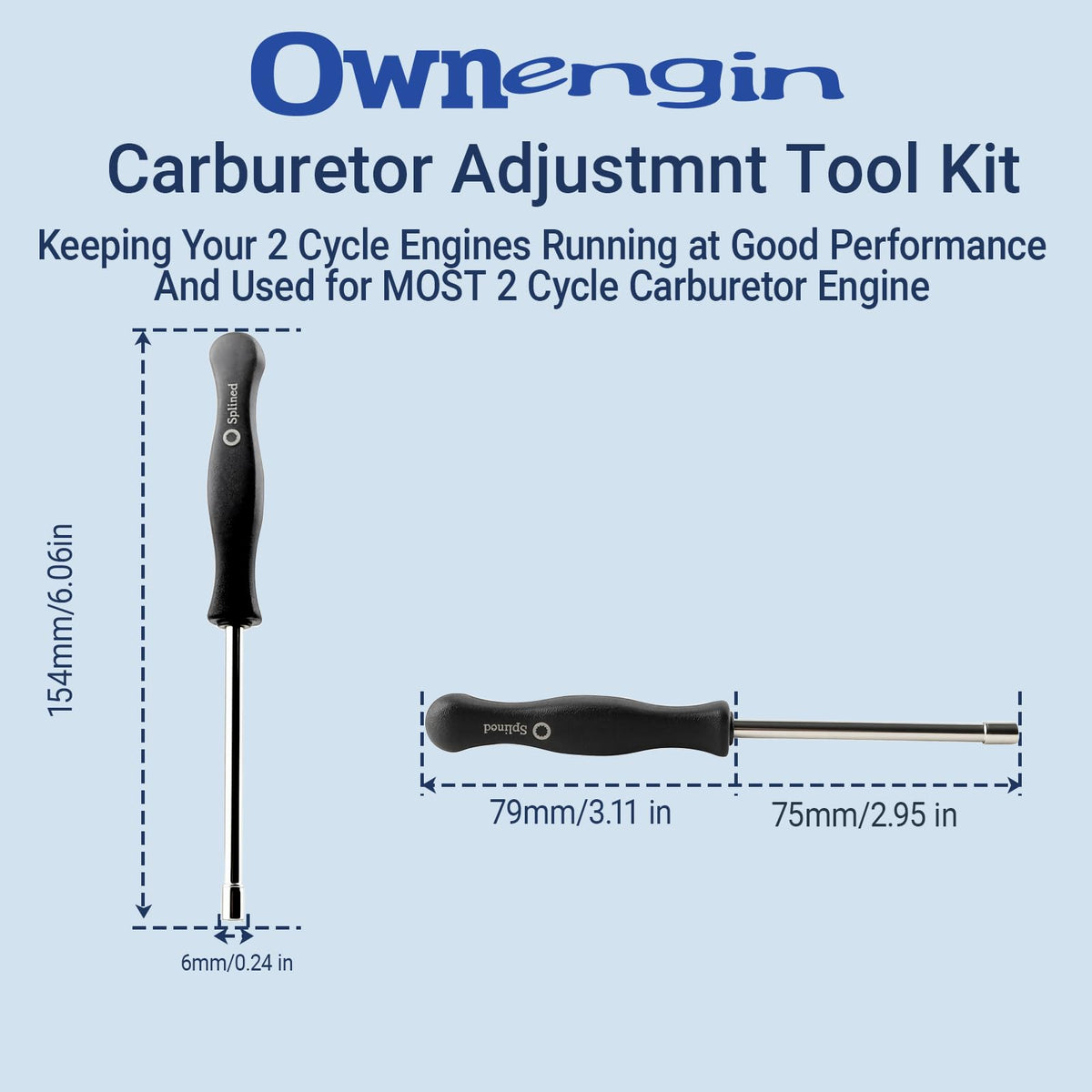 Ownengin Pac-Man shaped tip for stubborn fuel circuits