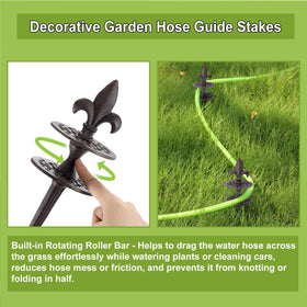 Easy tool-free installation inserts into soil to anchor hoses with OwnMy stake.