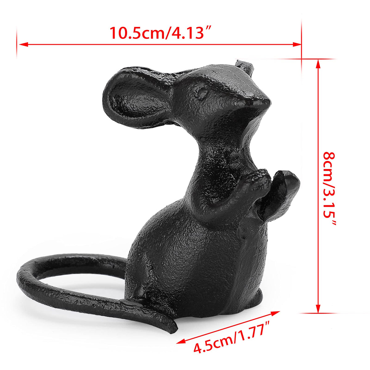 OwnMy cast iron mouse figurine tabletop display with compact size and stability