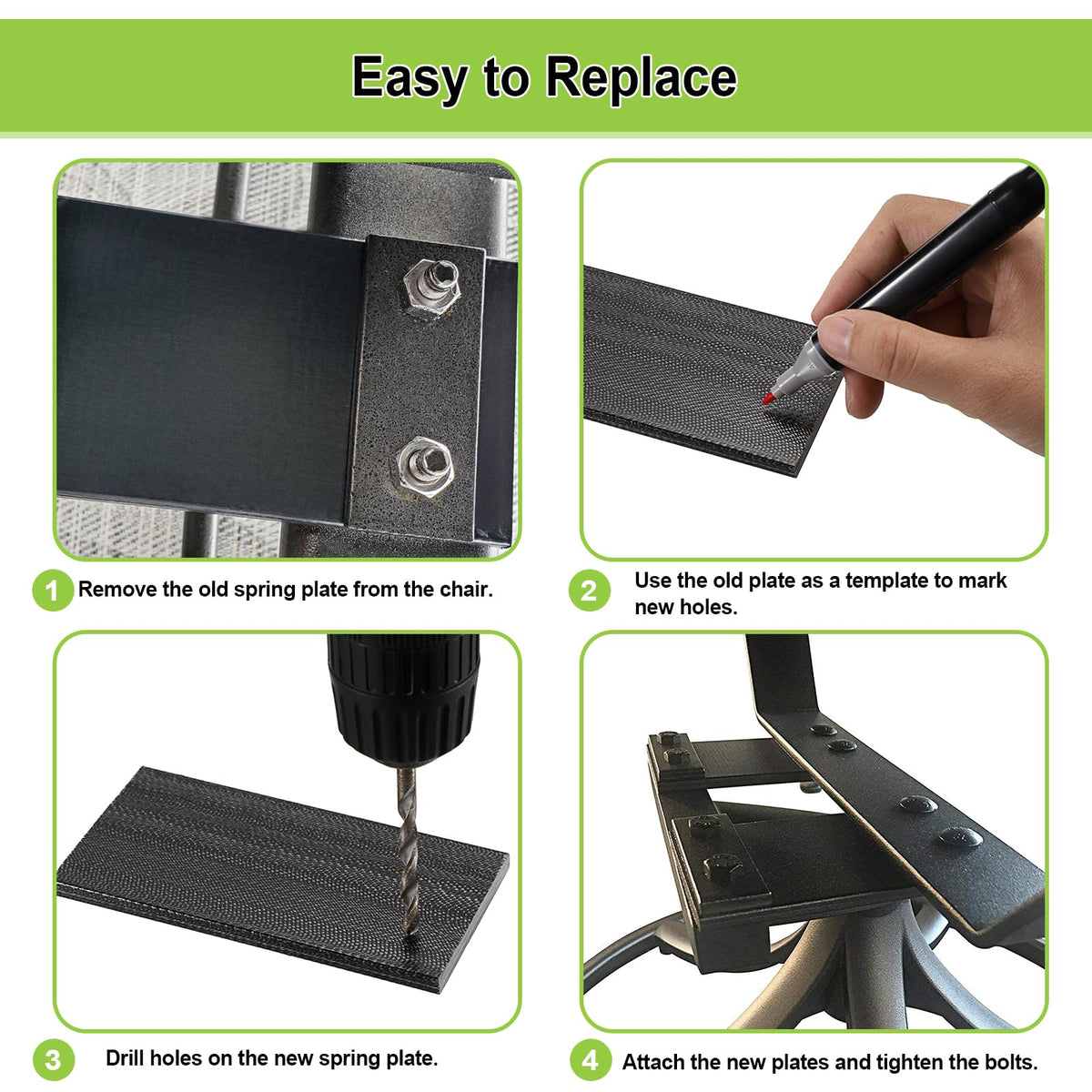 OwnMy fiberglass-spring-plates deliver weather-resistant durability for outdoor use.