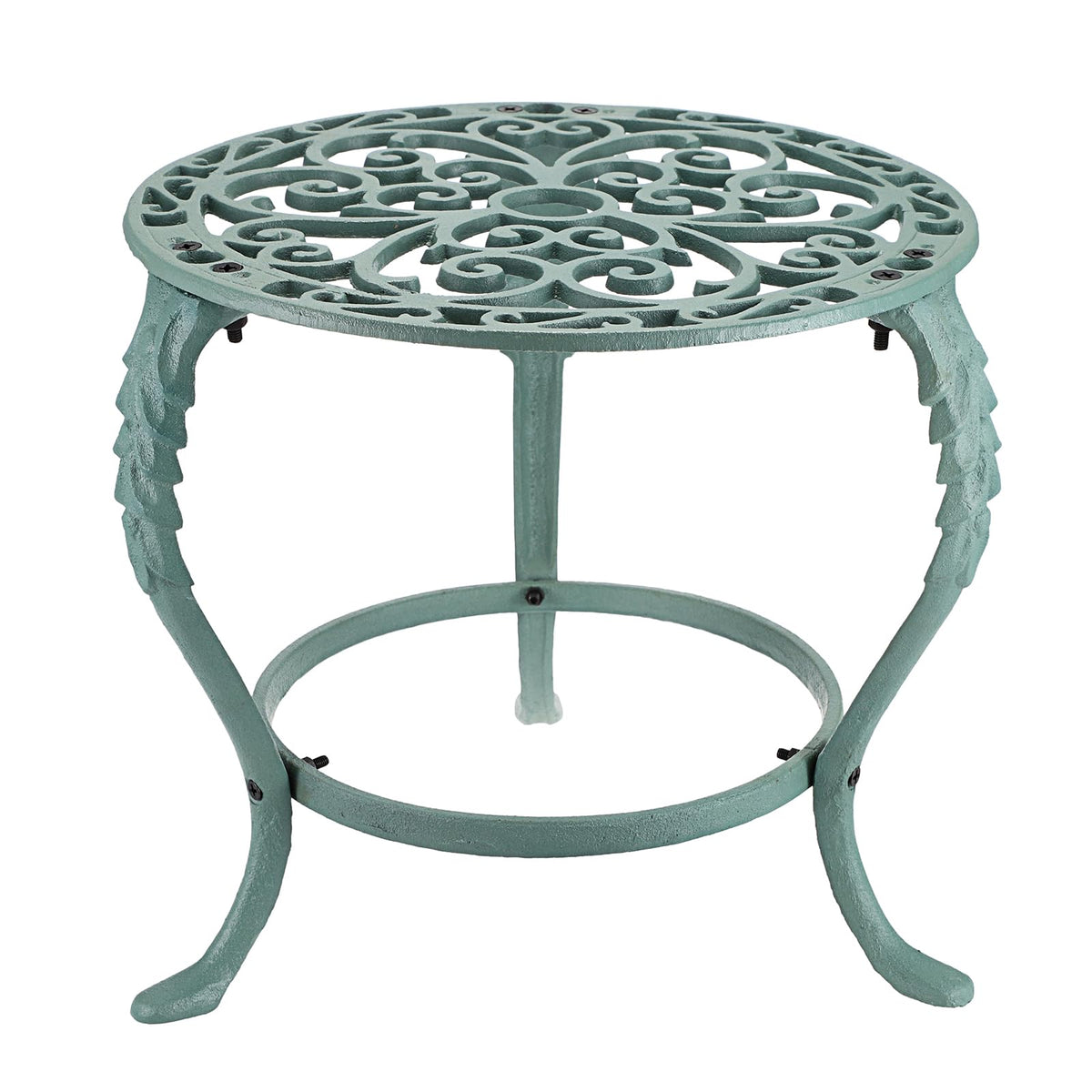 OwnMy heavy-duty plant stand, side view shows sturdy cast-iron support for large plants.