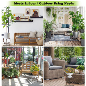 OwnMy large plant stand on patio showcasing ample top space for greenery.