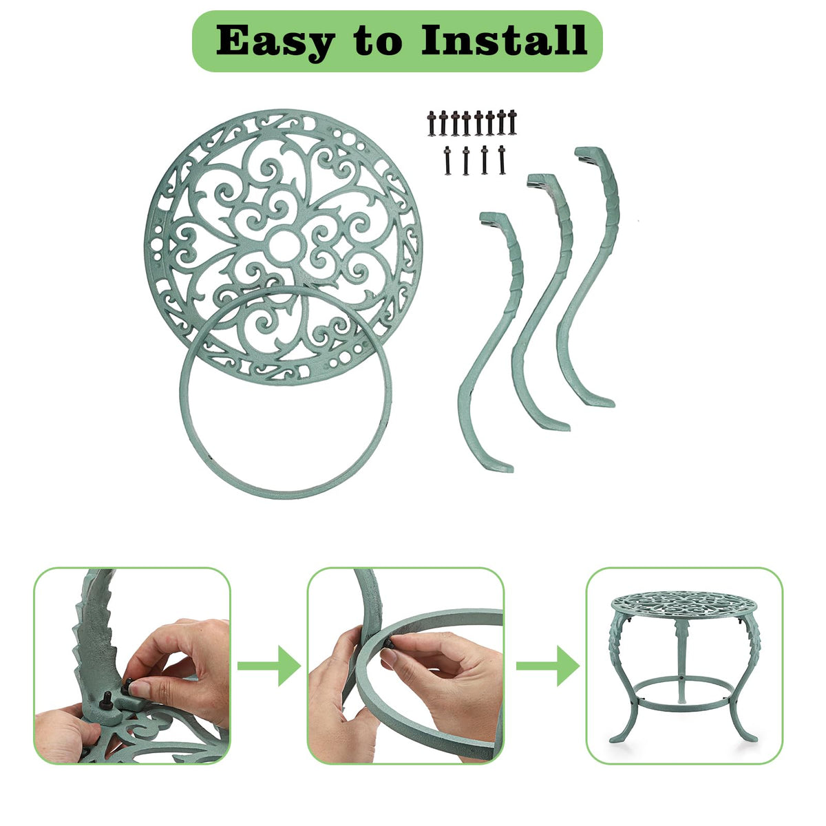OwnMy indoor/outdoor plant rack, front view for versatile living spaces.