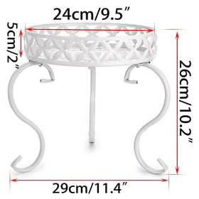 OwnMy round plant stand top view highlights compact footprint.