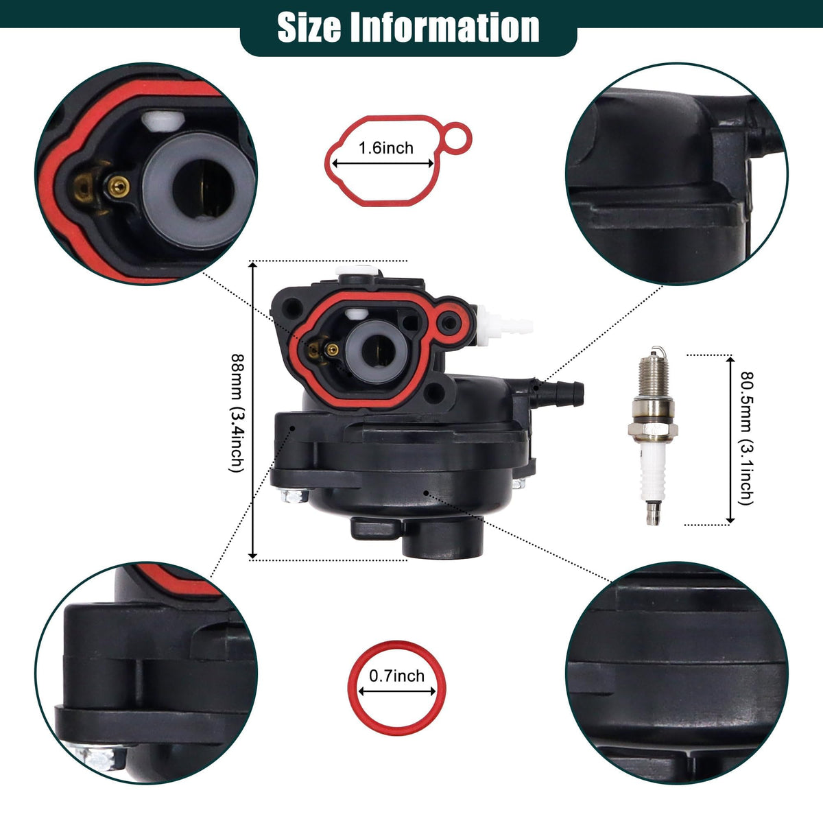 OXCANO 799583 carburetor side view highlighting durable build