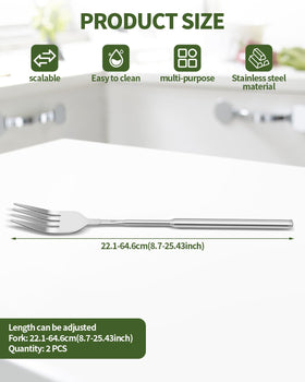 OXDFK extendable fork fully extended for versatile table settings.