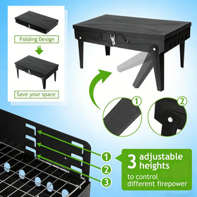 Oxirexe side vents improve airflow for efficient burning.