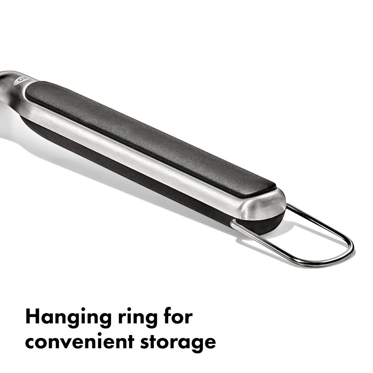 OXO griddle turner hanging ring enables convenient storage after cooking