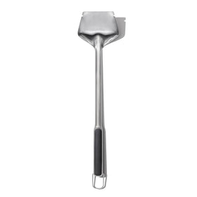 OXO outdoor coal rake head directs coals for direct or indirect grilling