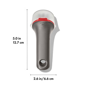 OXO Outdoor Heavy Duty Brush with Cover angled bristles for grooves and leverage
