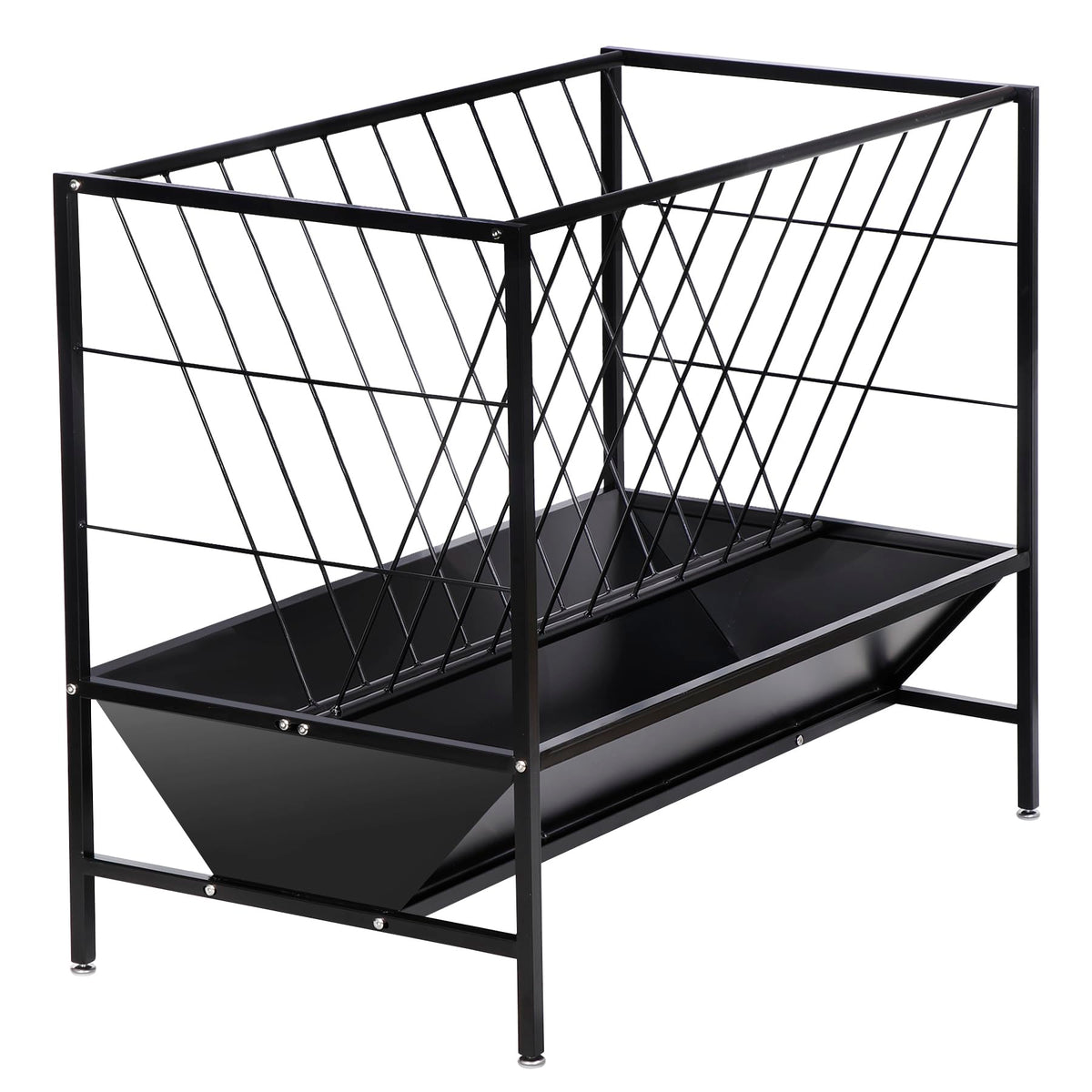 Oxphanor pasture hay feeder top rack holds fresh forage for grazing