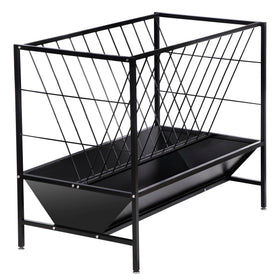 Oxphanor pasture hay feeder top rack holds fresh forage for grazing