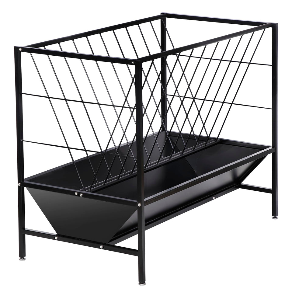 Oxphanor pasture hay feeder top rack holds fresh forage for grazing