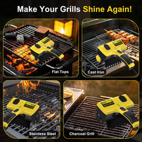 Oxzeps non-slip handle provides steady grip during grill maintenance.