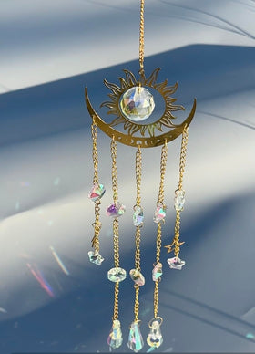 OYACH 2-inch crystal pendant adds sparkling rainbow hues when sunlight hits