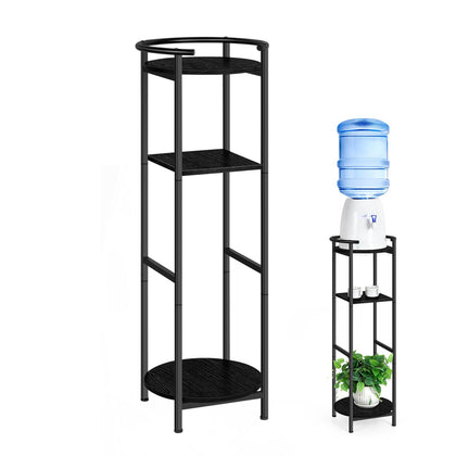 OYEAL 3-tier drink dispenser stand front view showing top dispenser shelf