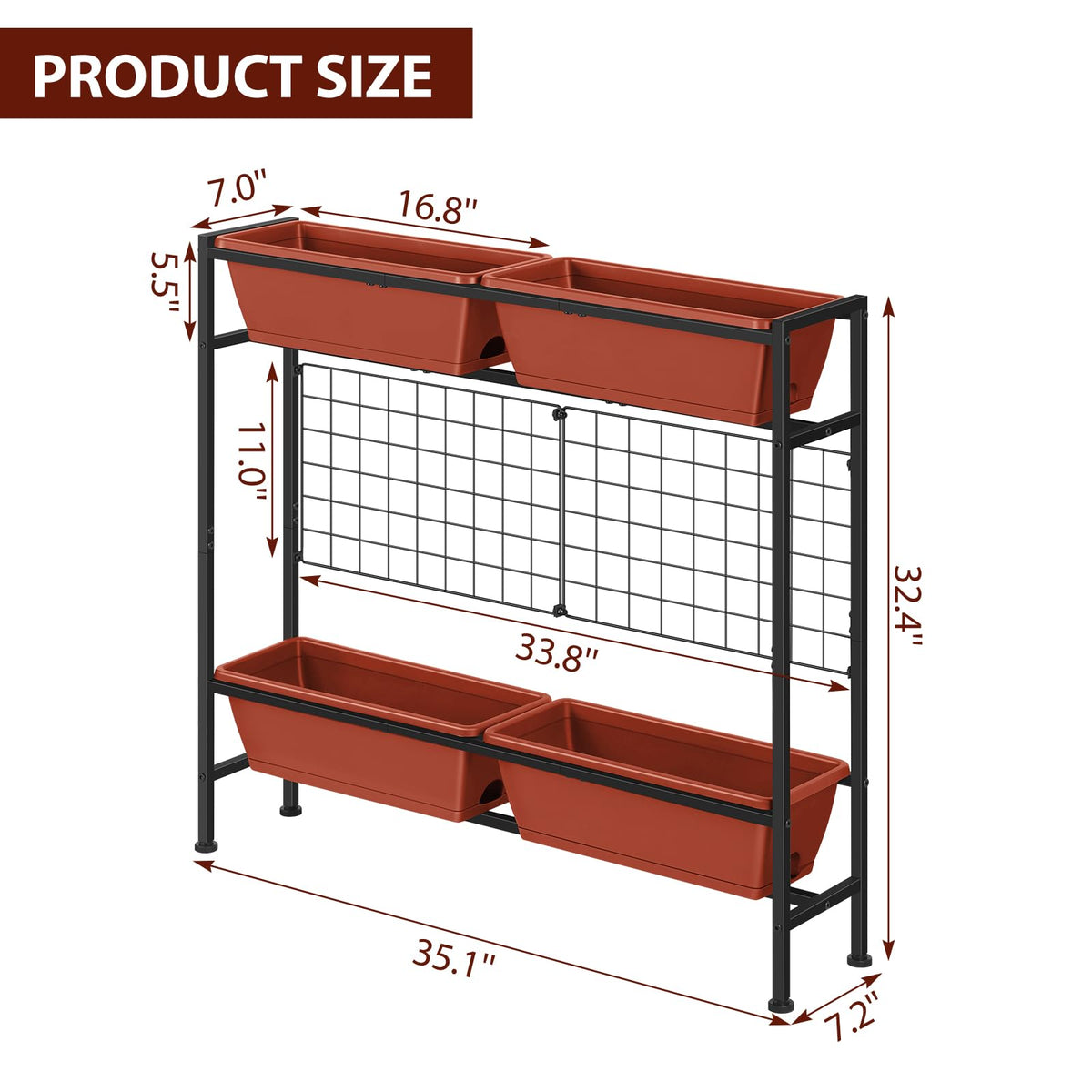 OYEAL 32-inch tall planter designed for standing height and comfortable gardening.