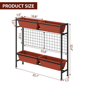 OYEAL 32-inch tall planter designed for standing height and comfortable gardening.