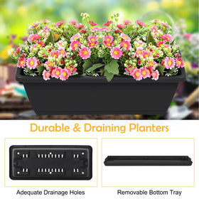 OYEAL drainage holes and removable bottom tray support healthy watering.
