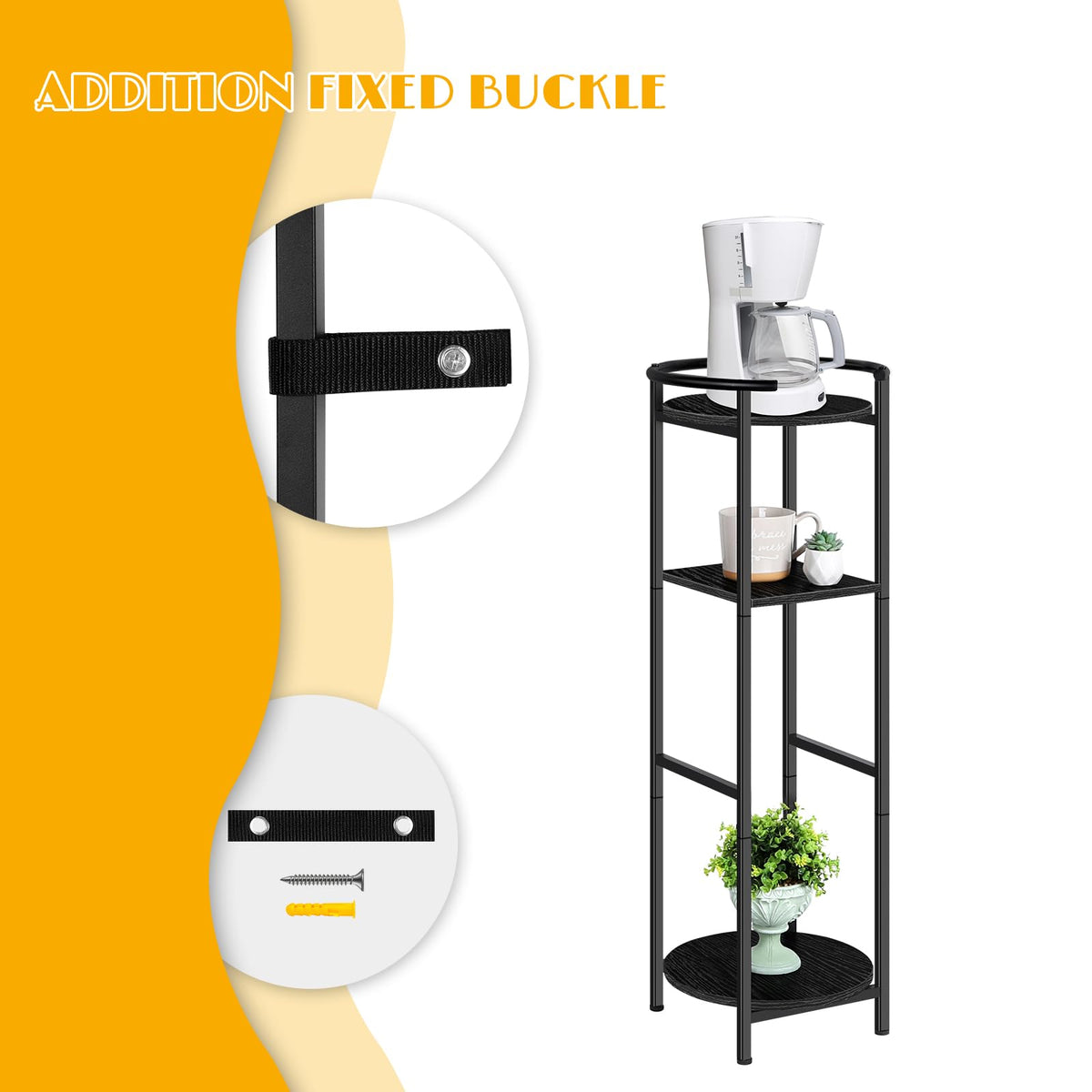 OYEAL middle shelf for cups or decor on the stand