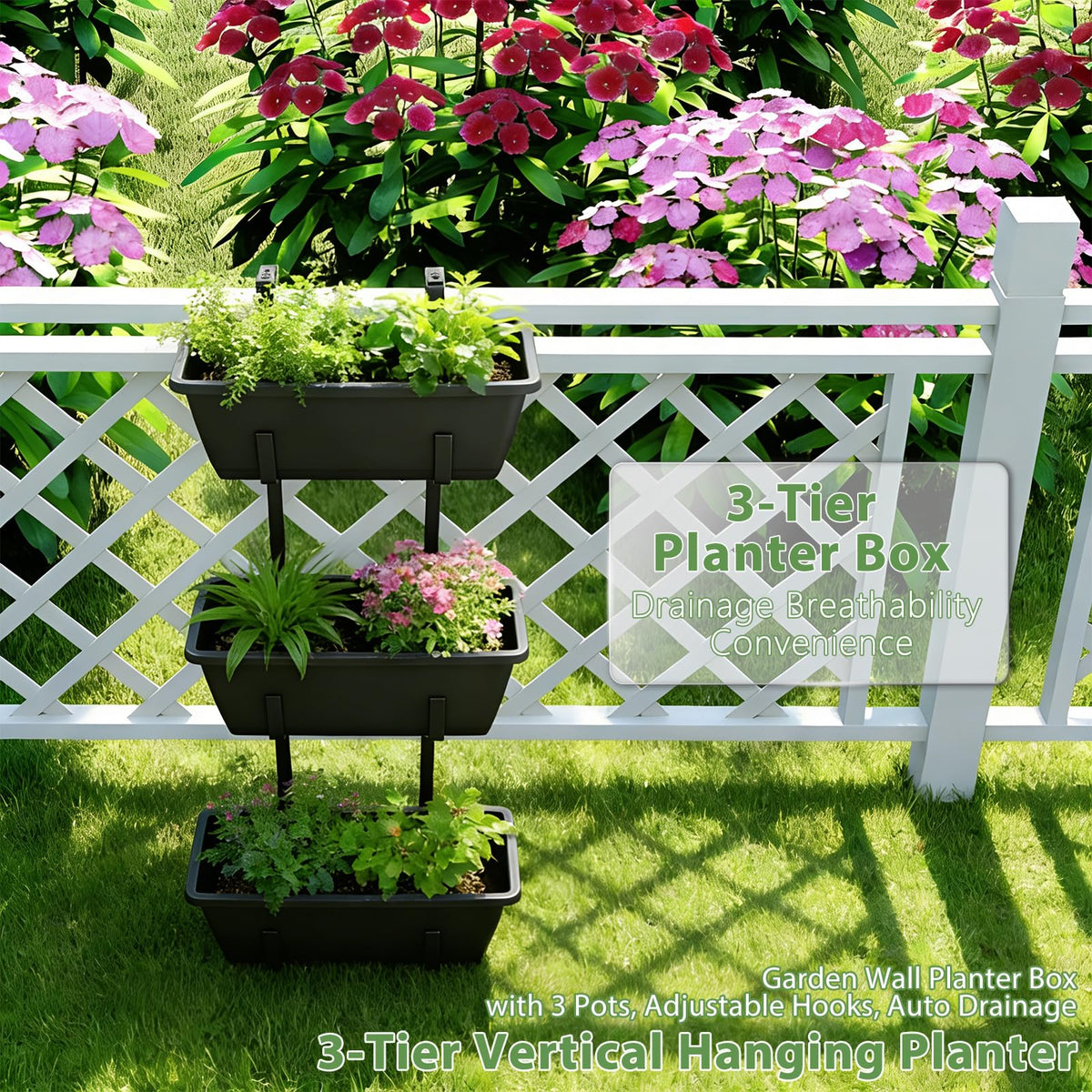 OYEAL sturdy PP pots resist weather while supporting healthy drainage.