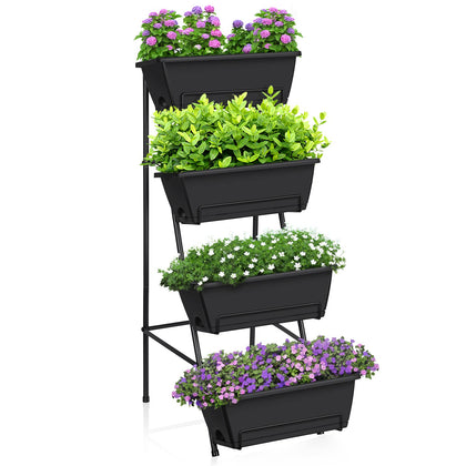 OYEAL raised garden bed 4-tier vertical for compact balconies and patios.