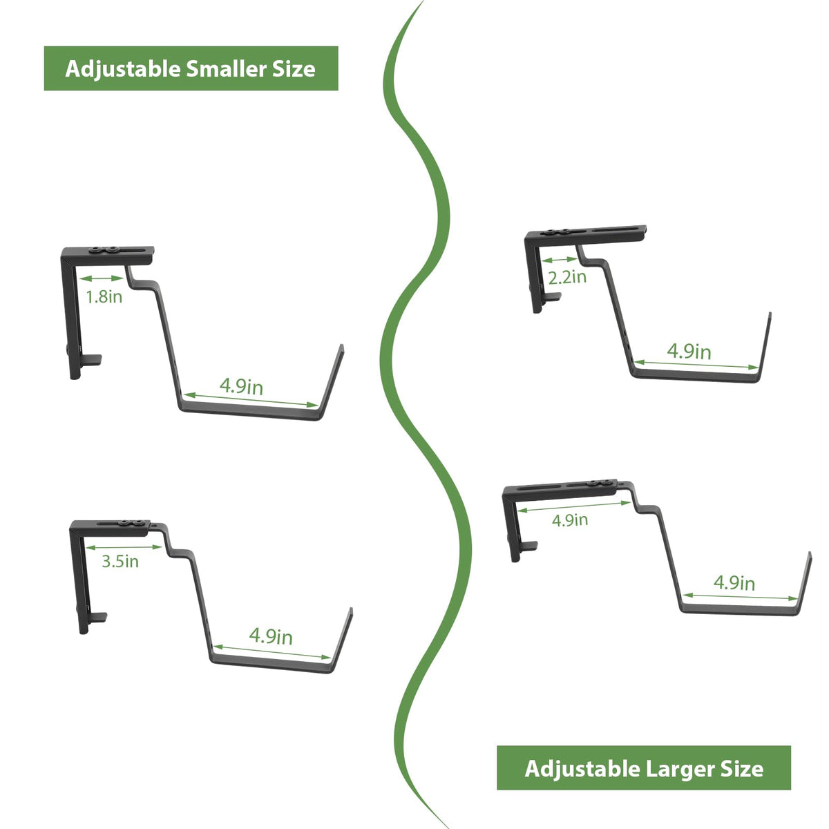 OYEAL rust-proof brackets ensure stable support for multi-tier planters.