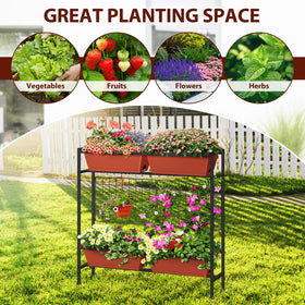 OYEAL trellis supports climbing plants to maximize vertical growing space.