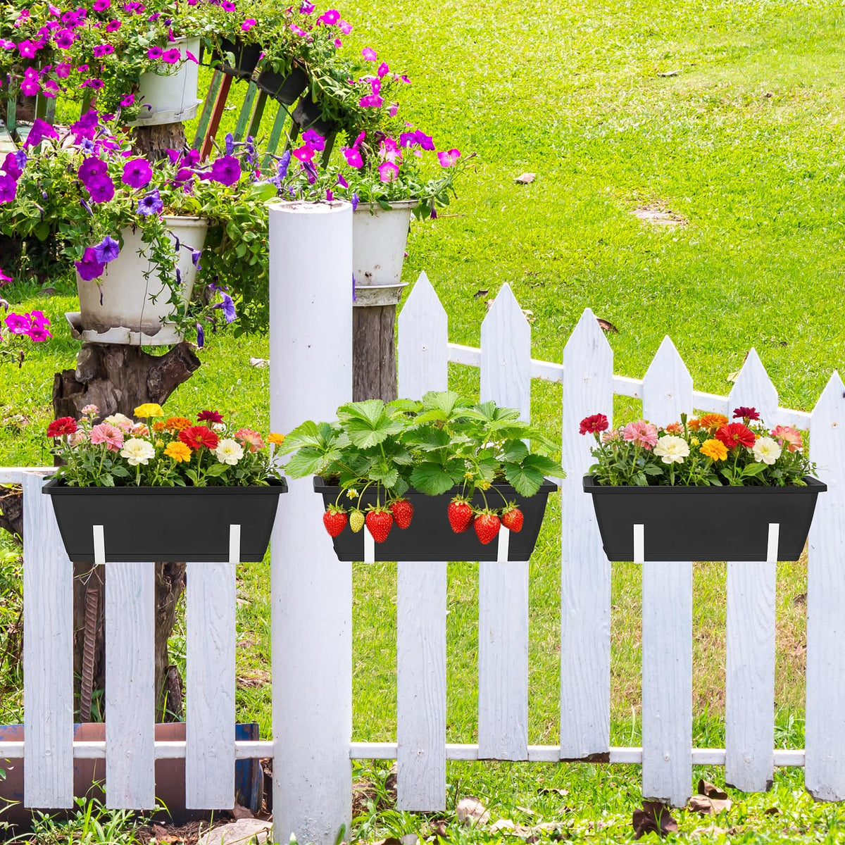 OYEAL versatile mounting options for rails, fences, windowsills, or floors.