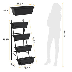 OYEAL vertical garden bed sturdy frame with triangular design for stability.