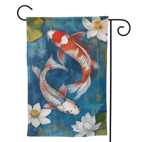oyebn two koi fish garden flag 12x18 porch balcony display