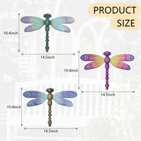 OYEFLY dragonfly wall decor Style 2 metal frame adds subtle garden shimmer