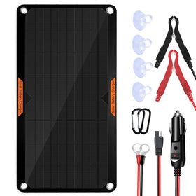 OYMSAE 10W solar panel charger with indicator lights for sun powered top offs