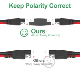 OYMSAE two-pack extension cables suitable for motorcycles, ATVs, and RVs.