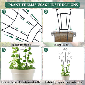 OYOEETD outdoor balcony garden trellis; adds vertical interest to patio plantings.