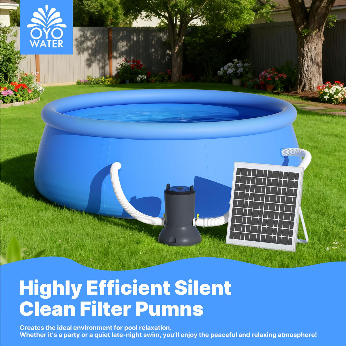 OYO WATER cartridge filtration system with replaceable filters for low-maintenance clarity.