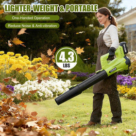 High airflow of 480 CFM quickly moves leaves and light debris