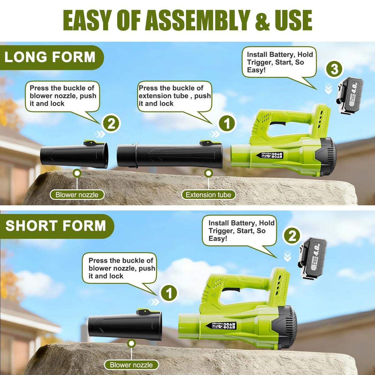 Ergonomic grip supports comfortable one-handed operation
