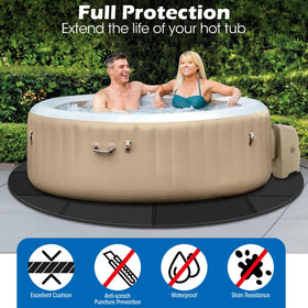 Oyrlize heat-insulating-hot-tub-mat slows heat loss for longer soaks.