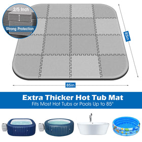 Oyrlize hot tub mat thick EVA foam enhances padding and comfort.