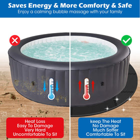 Oyrlize hot tub mat interlocking-puzzle-design provides stable setup and easy expansion.
