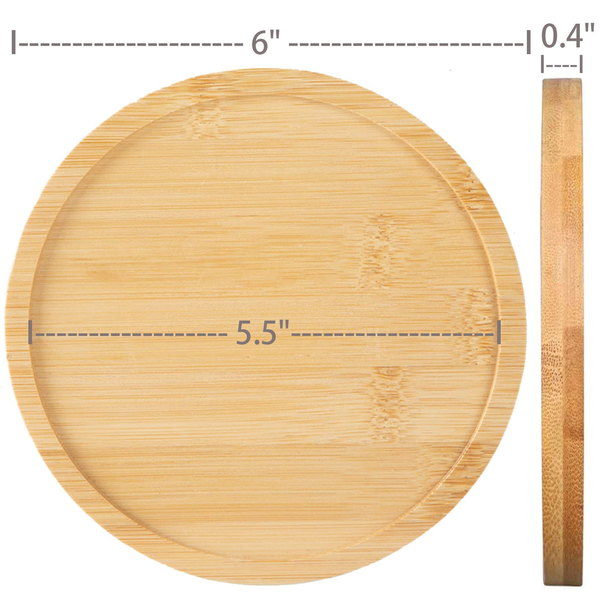 OYSIR bamboo cactus tray 5in, ideal for succulents and decor.