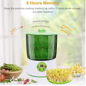 OYSIR Bean Sprouts Machine 360-degree sprinkler ensures even germination