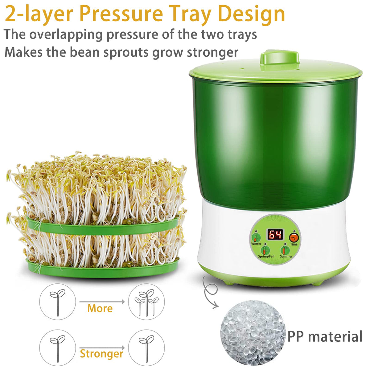 OYSIR Bean Sprouts Machine seasons modes enabling year-round sprouting